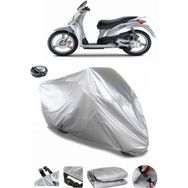 Coverplus Malaguti Ciak Master 200 Gri Arka Çanta Uyumlu Su Geçirmez Motosiklet Brandası