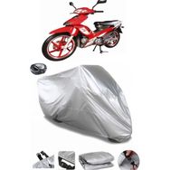 Coverplus Modenas Modesa 100 Gri Arka Çanta Uyumlu Su Geçirmez Motosiklet Brandası