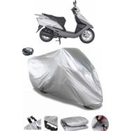 Coverplus Mondial 100 NT Turkuaz Gri Arka Çanta Uyumlu Su Geçirmez Motosiklet Brandası