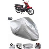 Coverplus Mondial 100 SFC Exclusive Gri Arka Çanta Uyumlu Su Geçirmez Motosiklet Brandası