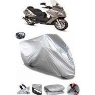 Coverplus Peugeot Satelis 400 Gri Arka Çanta Uyumlu Su Geçirmez Motosiklet Brandası