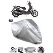 Coverplus Piaggio Beverly 200 Gri Arka Çanta Uyumlu Su Geçirmez Motosiklet Brandası