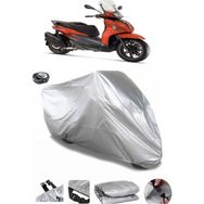 Coverplus Piaggio Beverly 400 Gri Arka Çanta Uyumlu Su Geçirmez Motosiklet Brandası