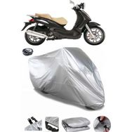 Coverplus Piaggio Beverly 500 Gri Arka Çanta Uyumlu Su Geçirmez Motosiklet Brandası