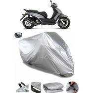 Coverplus Piaggio Beverly S 400 Gri Arka Çanta Uyumlu Su Geçirmez Motosiklet Brandası