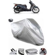 Coverplus Piaggio Liberty 200 Gri Arka Çanta Uyumlu Su Geçirmez Motosiklet Brandası
