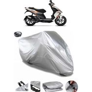 Coverplus Piaggio NRG Power 50 Gri Arka Çanta Uyumlu Su Geçirmez Motosiklet Brandası