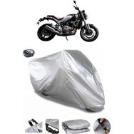 Coverplus QJ SRV 550 Gri Arka Çanta Uyumlu Su Geçirmez Motosiklet Brandası