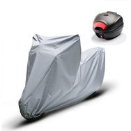 Coverplus RKS XVR250 Gri Arka Çanta Uyumlu Su Geçirmez Motosiklet Brandası