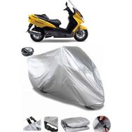 Coverplus Suzuki Burgman UH 150 Arka Çanta Uyumlu Su Geçirmez Gri Motosiklet Branda