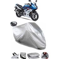 Coverplus Suzuki GS 500 Gri Arka Çanta Uyumlu Su Geçirmez Motosiklet Brandası