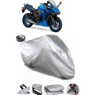 Coverplus Suzuki GSX-S 1000 GT Gri Arka Çanta Uyumlu Su Geçirmez Motosiklet Brandası