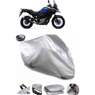 Coverplus Suzuki V-Strom 650 XT ABS Gri Arka Çanta Uyumlu Su Geçirmez Motosiklet Brandası