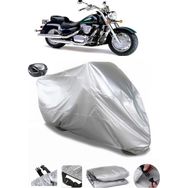 Coverplus Suzuki VL 1500 Intruder Gri Arka Çanta Uyumlu Su Geçirmez Motosiklet Brandası