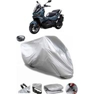 Coverplus SYM ADX 125 Gri Arka Çanta Uyumlu Su Geçirmez Motosiklet Brandası