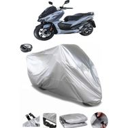 Coverplus Sym Jet X 125 Arka Çanta Uyumlu Su Geçirmez Gri Motosiklet Brandası
