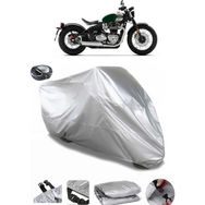 Coverplus Triumph Bonneville Bobber Arka Çanta Uyumlu Su Geçirmez Gri Motosiklet Brandası