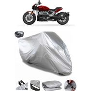 Coverplus Triumph Rocket 3 R Arka Çanta Uyumlu Su Geçirmez Gri Motosiklet Brandası