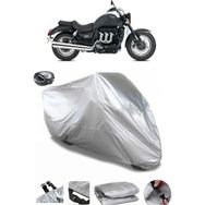 Coverplus Triumph Rocket 3 Touring Arka Çanta Uyumlu Su Geçirmez Gri Motosiklet Brandası
