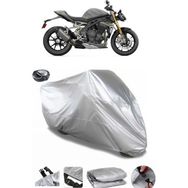 Coverplus Triumph Speed Triple 1200 RS Arka Çanta Uyumlu Su Geçirmez Gri Motosiklet Brandası
