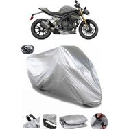 Coverplus Triumph Speed Triple Arka Çanta Uyumlu Su Geçirmez Gri Motosiklet Brandası