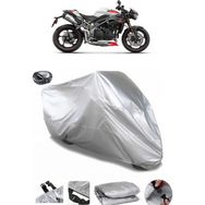 Coverplus Triumph Speed Triple R Arka Çanta Uyumlu Su Geçirmez Gri Motosiklet Brandası