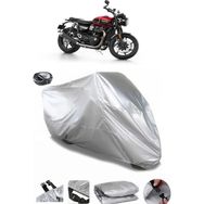 Coverplus Triumph Speed Twin Arka Çanta Uyumlu Su Geçirmez Gri Motosiklet Brandası