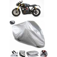 Coverplus Triumph Thruxton 900 Arka Çanta Uyumlu Su Geçirmez Gri Motosiklet Brandası