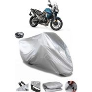Coverplus Triumph Tiger 800 XRT Arka Çanta Uyumlu Su Geçirmez Gri Motosiklet Brandası