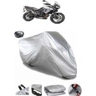 Coverplus Triumph Tiger 800 XRX Arka Çanta Uyumlu Su Geçirmez Gri Motosiklet Brandası