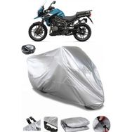 Coverplus Triumph Tiger Explorer XRX Arka Çanta Uyumlu Su Geçirmez Gri Motosiklet Brandası