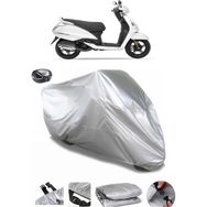Coverplus TVS Jupiter Arka Çanta Uyumlu Su Geçirmez Gri Motosiklet Brandası