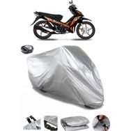 Coverplus TVS Neo XR Arka Çanta Uyumlu Su Geçirmez Gri Motosiklet Brandası