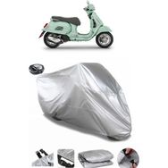 Coverplus Vespa GT 250 Arka Çanta Uyumlu Su Geçirmez Gri Motosiklet Brandası