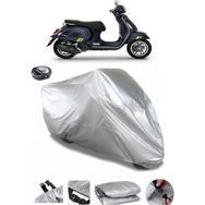 Coverplus Vespa GTS 125 Supertech Arka Çanta Uyumlu Su Geçirmez Gri Motosiklet Brandası