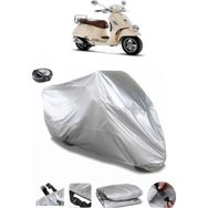 Coverplus Vespa GTV 250 IE Arka Çanta Uyumlu Su Geçirmez Gri Motosiklet Brandası