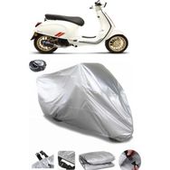 Coverplus Vespa LX 125 3V IE Arka Çanta Uyumlu Su Geçirmez Gri Motosiklet Brandası