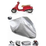 Coverplus Vespa Primavera 150 Arka Çanta Uyumlu Su Geçirmez Gri Motosiklet Brandası