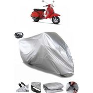 Coverplus Vespa PX 150 Arka Çanta Uyumlu Su Geçirmez Gri Motosiklet Brandası
