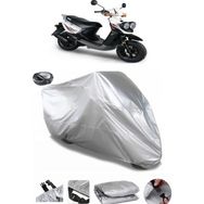 Coverplus Yamaha BW'S 100 Arka Çanta Uyumlu Su Geçirmez Gri Motosiklet Brandası