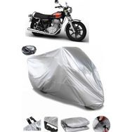 Coverplus Yamaha SR 500 Arka Çanta Uyumlu Su Geçirmez Gri Motosiklet Brandası