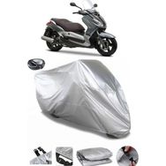 Coverplus Yamaha X-Max 250 Iron Max ABS Arka Çanta Uyumlu Su Geçirmez Gri Motosiklet Brandası