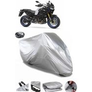 Coverplus Yamaha XT 1200Z Super Tenere Arka Çanta Uyumlu Su Geçirmez Gri Motosiklet Brandası