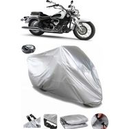Coverplus Yamaha XVS 250 Drag Star Arka Çanta Uyumlu Su Geçirmez Gri Motosiklet Brandası