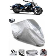Coverplus Yamaha XVS 950 A Arka Çanta Uyumlu Su Geçirmez Gri Motosiklet Brandası