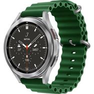 CoverZone Amazfit GTS 42 mm Quintessential Kabartmalı Metal Tokalı Koyu Yeşil Kordon