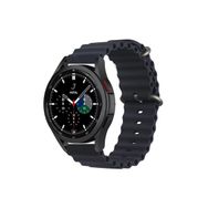CoverZone Amazfit GTS 42 mm Quintessential Kabartmalı Metal Tokalı Midnight Kordon