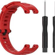 CoverZone Amazfit T-Rex Solitude Spor Profesyonel Silikon Kırmızı Kordon