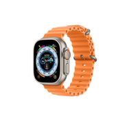 CoverZone Apple Watch 3 Okyanus Quintessential 38-40 mm Kabartmalı Metal Tokalı Turuncu Kordon