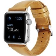 CoverZone Apple Watch 38 mm Açık Kahve Deri Kordon
